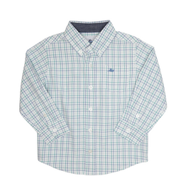 South Bound Dress Shirt Blue/Green Check