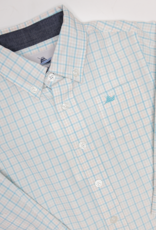 South Bound SBound Dress Shirt 4311 Aqua/Peach Check