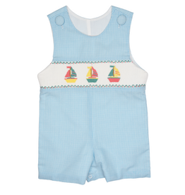 Delaney Blue Check Sail Away Smocked Jon Jon
