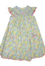 Delaney 37 Multi Floral Smocked Bishop Dress