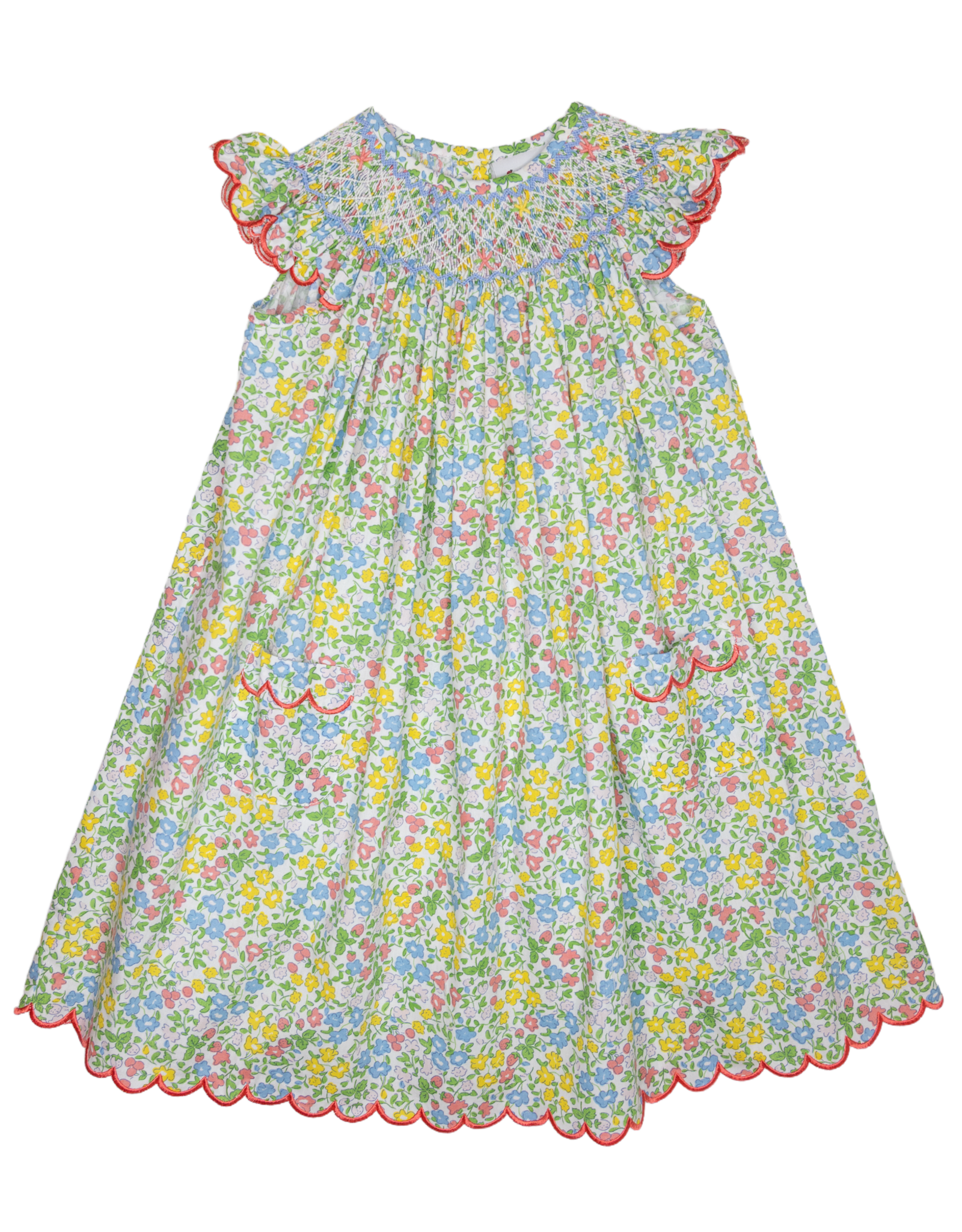 Delaney 37 Multi Floral Smocked Bishop Dress