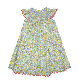 Delaney Multi Floral Smocked Bishop Dress
