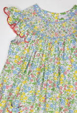 Delaney 37 Multi Floral Smocked Bishop Dress