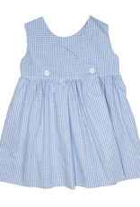 Delaney 24 Blue Gingham Smocked Bunny Dress
