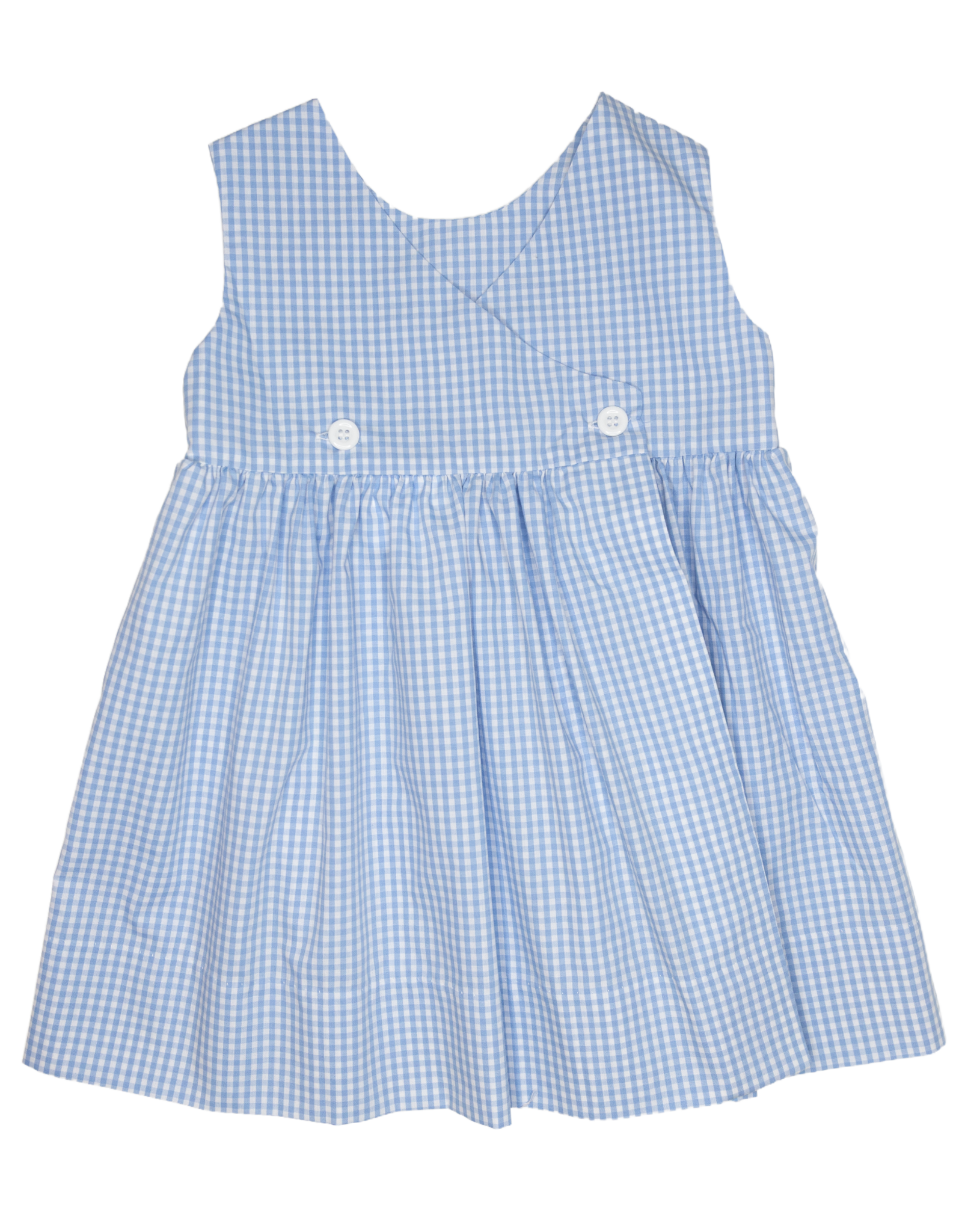 Delaney 24 Blue Gingham Smocked Bunny Dress