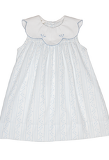 Baby Blessings BB1660 Scalloped Blue Aria Dress