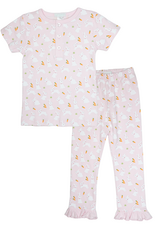 Lulu Bebe LBS26 PINK Bunny Carrot RUFFLE PJ