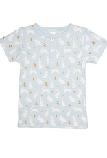 Lulu Bebe LBS26 BLUE Bunny Carrot Ruffle PJ