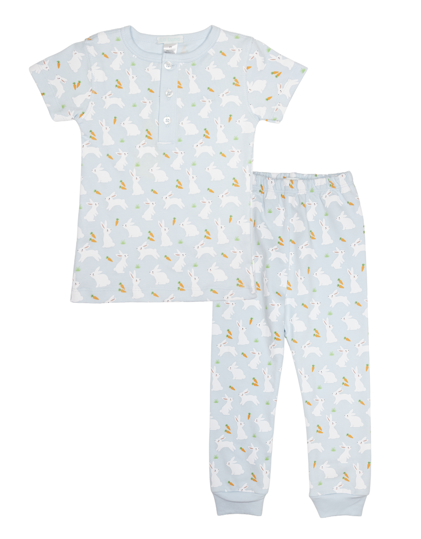 Lulu Bebe LBS26 BLUE Bunny Carrot PJ