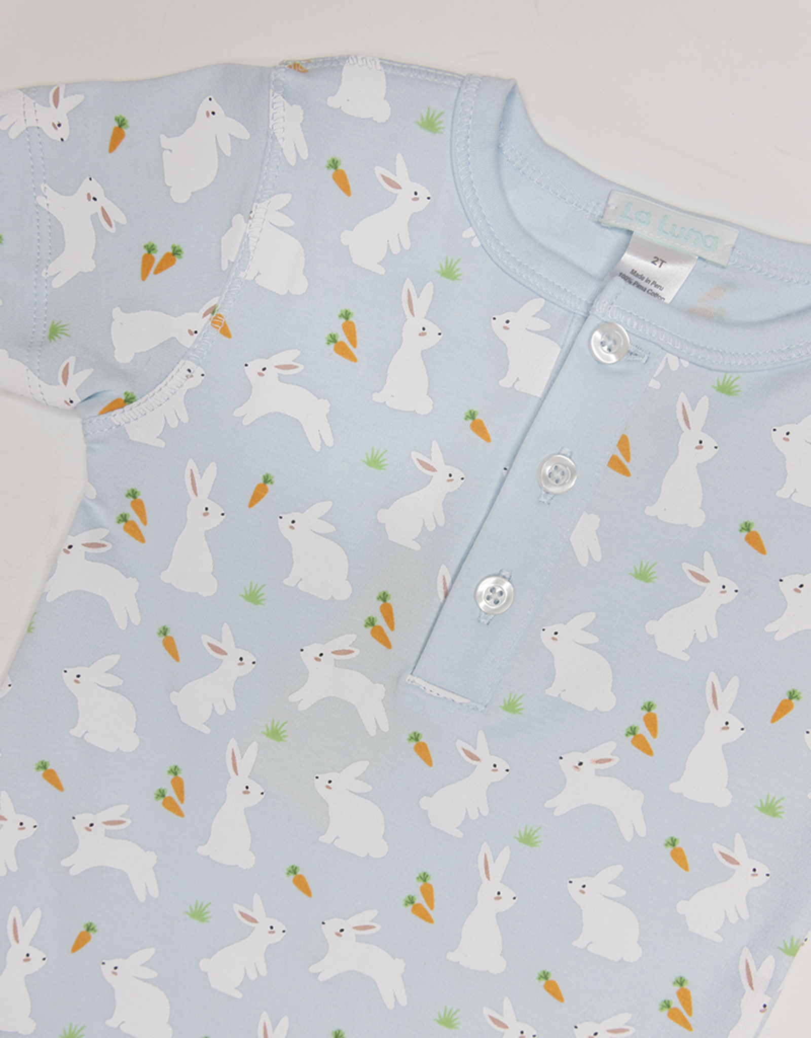 Lulu Bebe LBS26 BLUE Bunny Carrot PJ