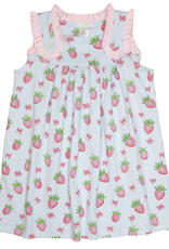 Lulu Bebe LBS26 Dede Strawberry Print Dress