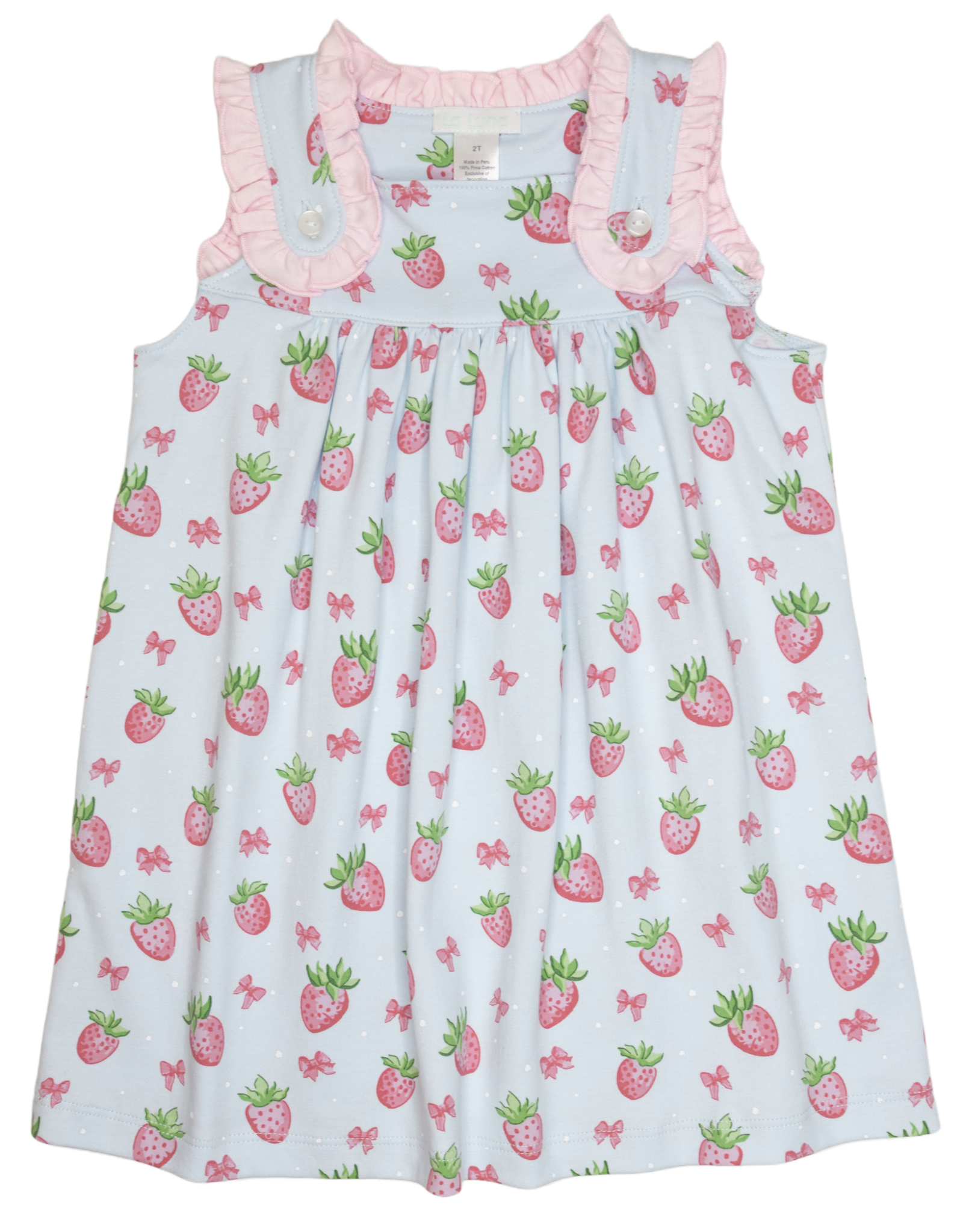 Lulu Bebe LBS26 Dede Strawberry Print Dress