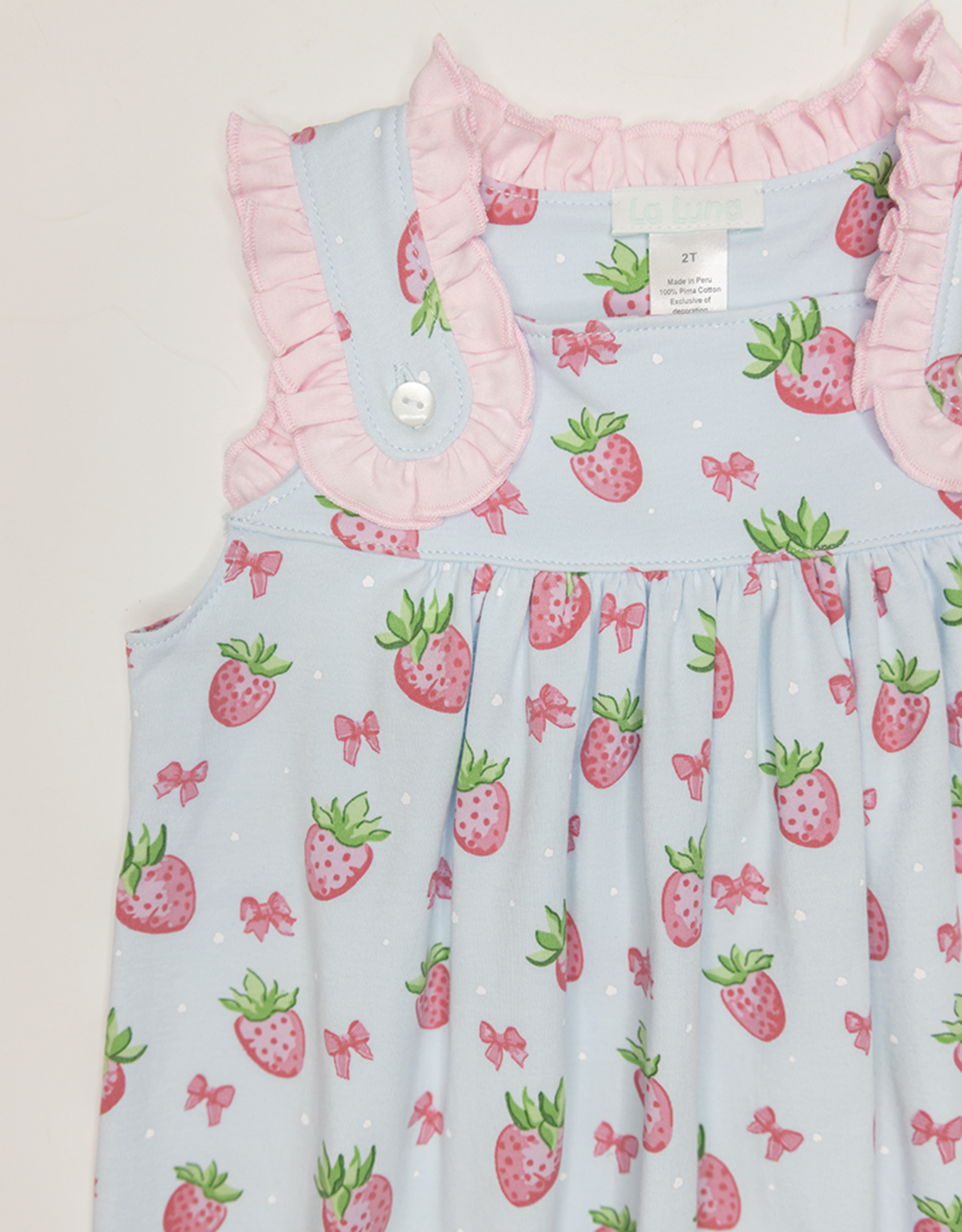 Lulu Bebe LBS26 Dede Strawberry Print Dress