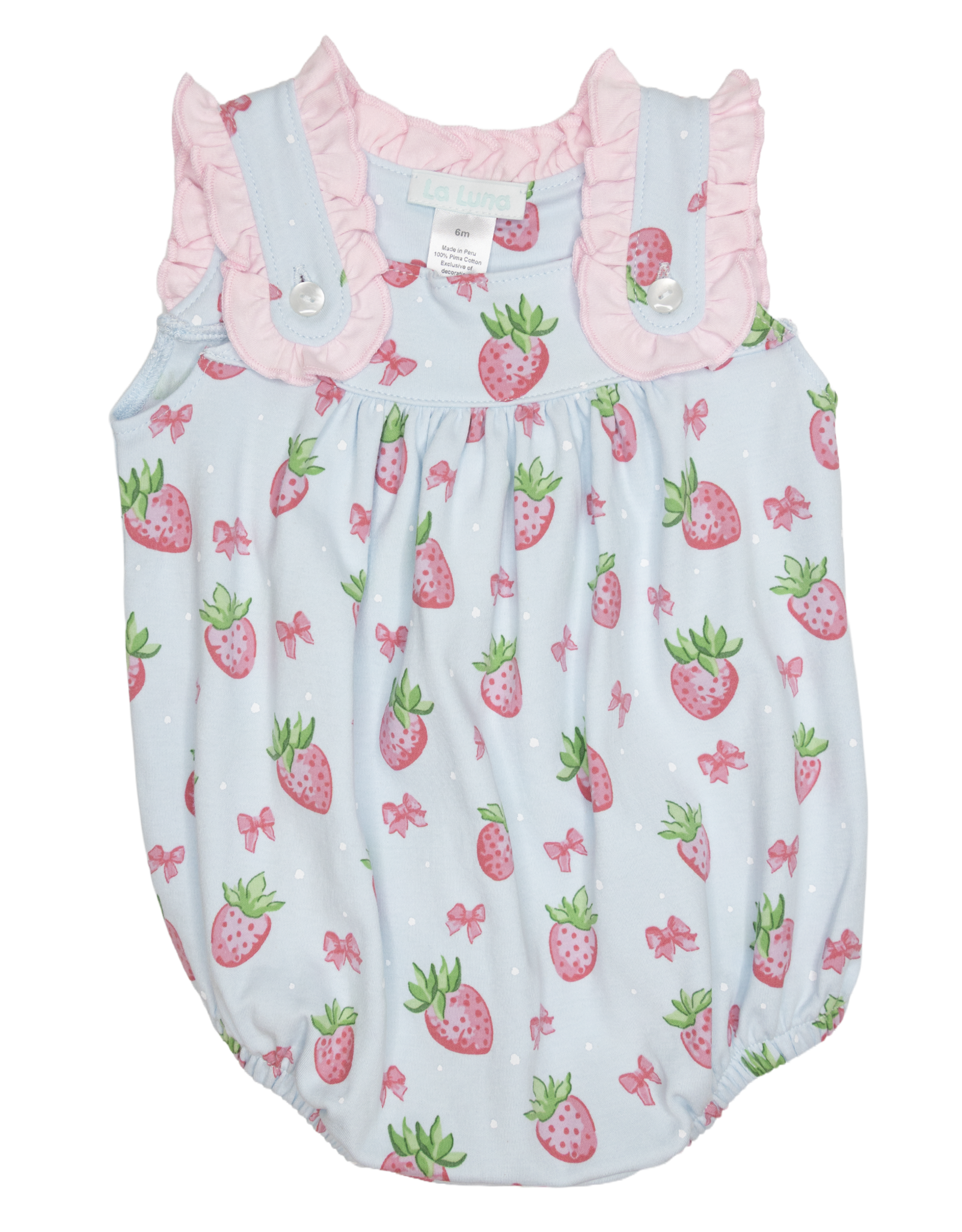 Lulu Bebe LBS26 Cece Strawberry Print Bubble