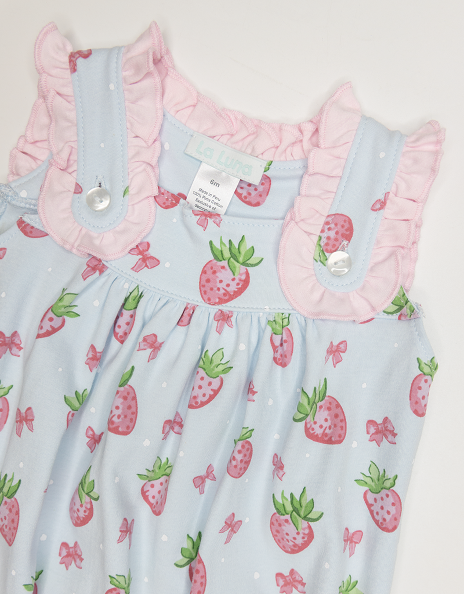 Lulu Bebe LBS26 Cece Strawberry Print Bubble