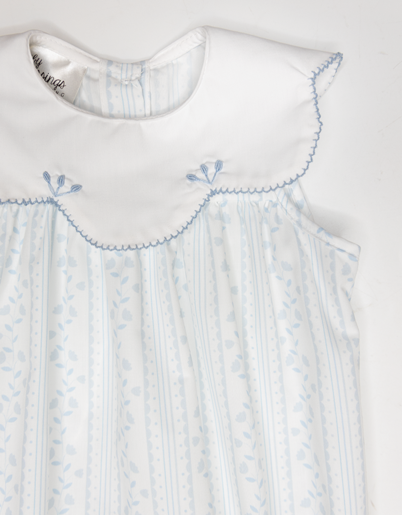 Baby Blessings BB1658 Scalloped Blue Aria Bubble