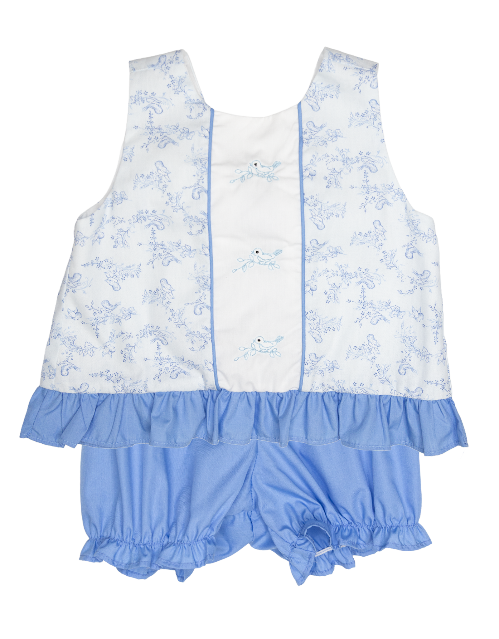 Baby Blessings BB1585 Blue Toile Primrose Bloomer Set