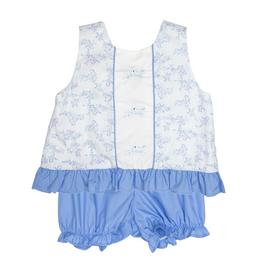 Baby Blessings (Size 3T) Blue Toile Primrose Bloomer Set