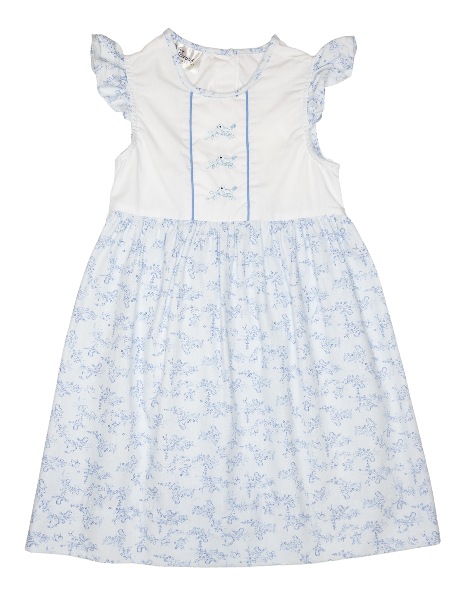 Baby Blessings BB1584 Blue Toile Primrose Dress