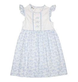 Baby Blessings Blue Toile Primrose Dress