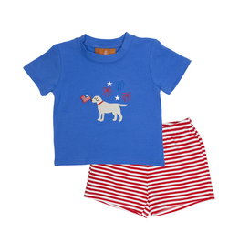 Millie Jay Patriotic Pup Short Set