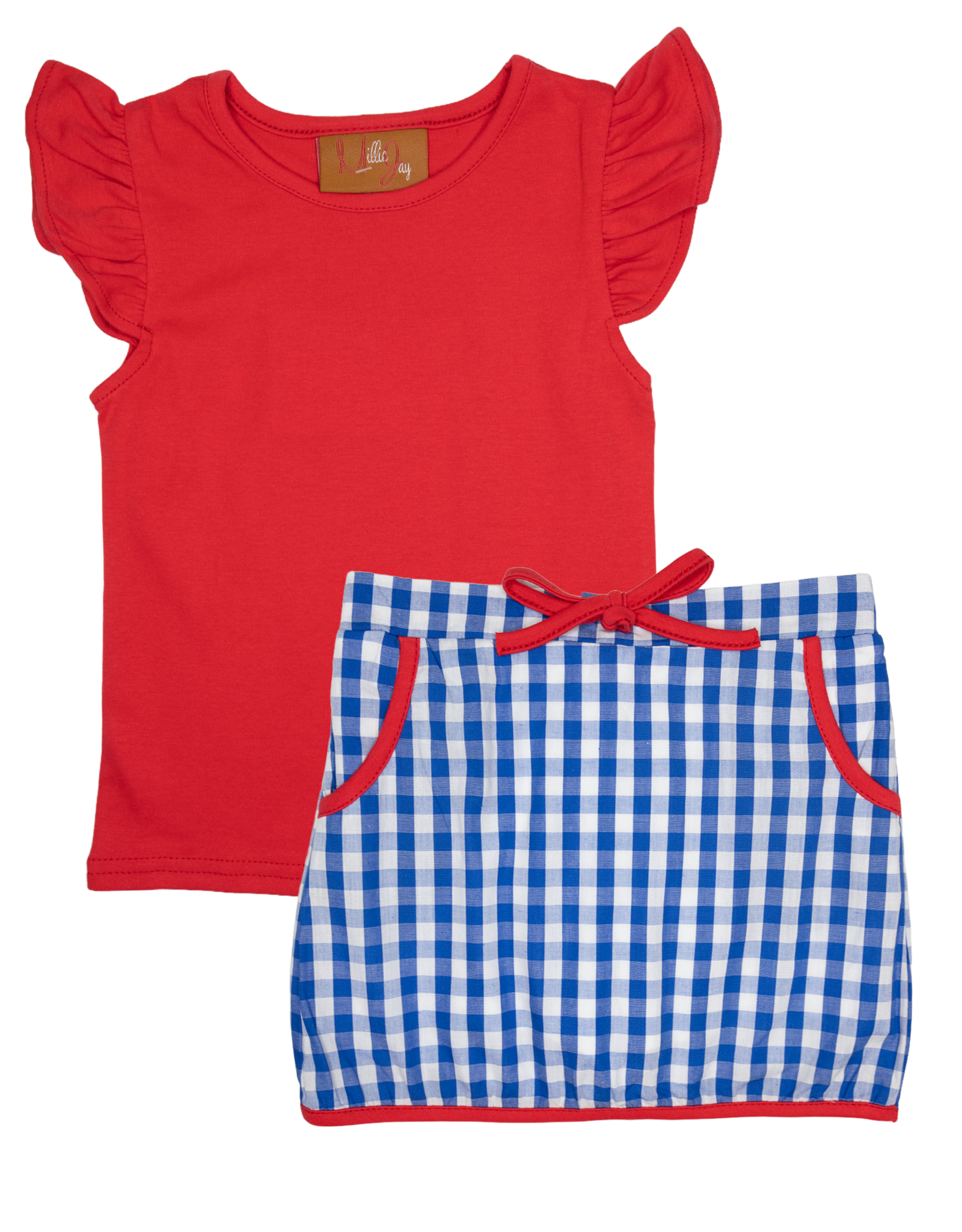 Millie Jay 627 Remi Skort Set Red Blue