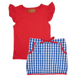 Millie Jay Remi Skort Set Red Blue