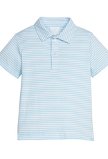 Little English LES26 SS Polo Sky Blue Stripe
