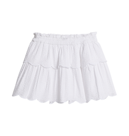 Bisby Tiered Skort White Seersucker
