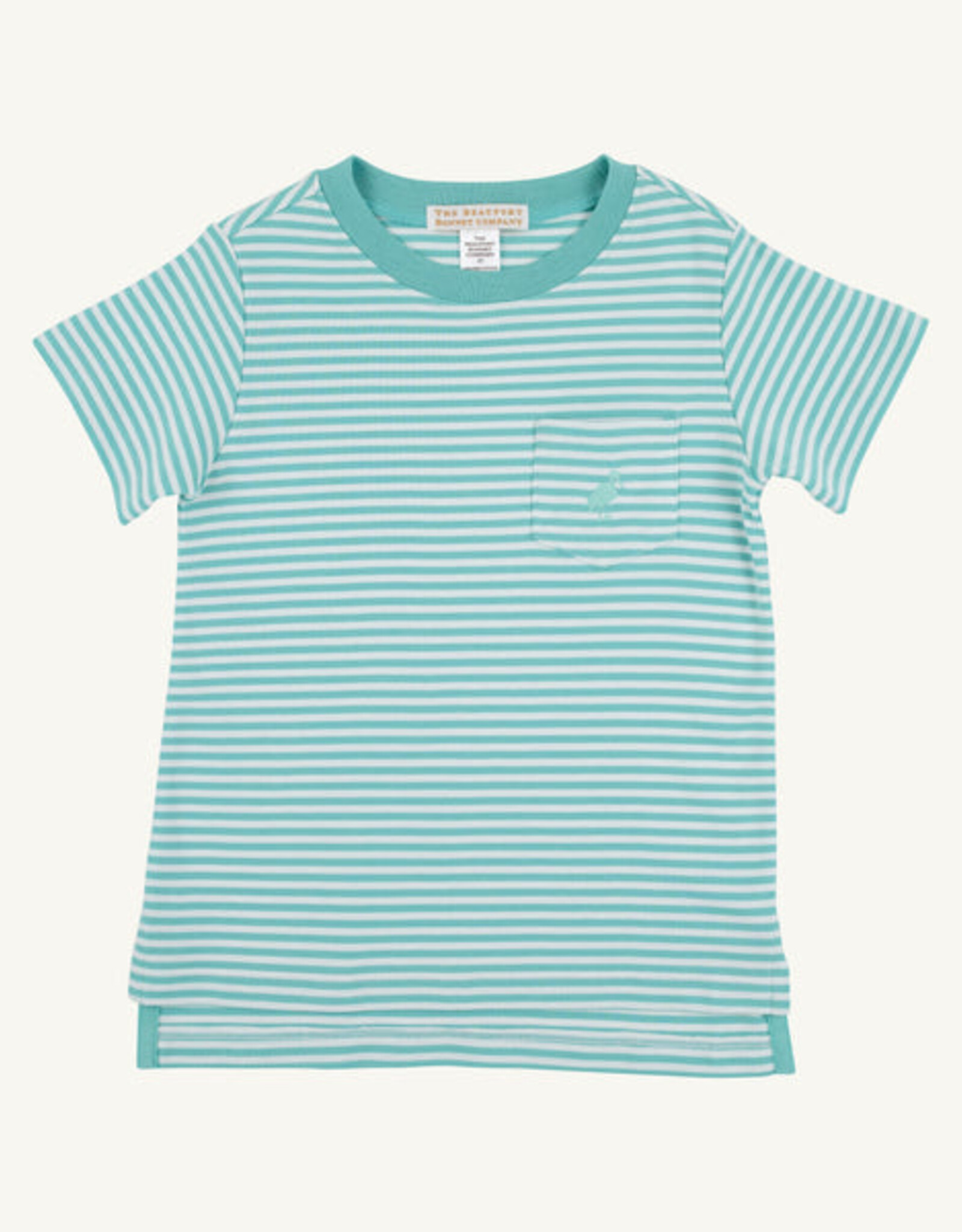 TBBC Carter Crewneck w/pocket Turks Teal Stripe