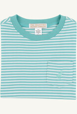 TBBC Carter Crewneck w/pocket Turks Teal Stripe