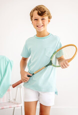 TBBC Carter Crewneck w/pocket Turks Teal Stripe