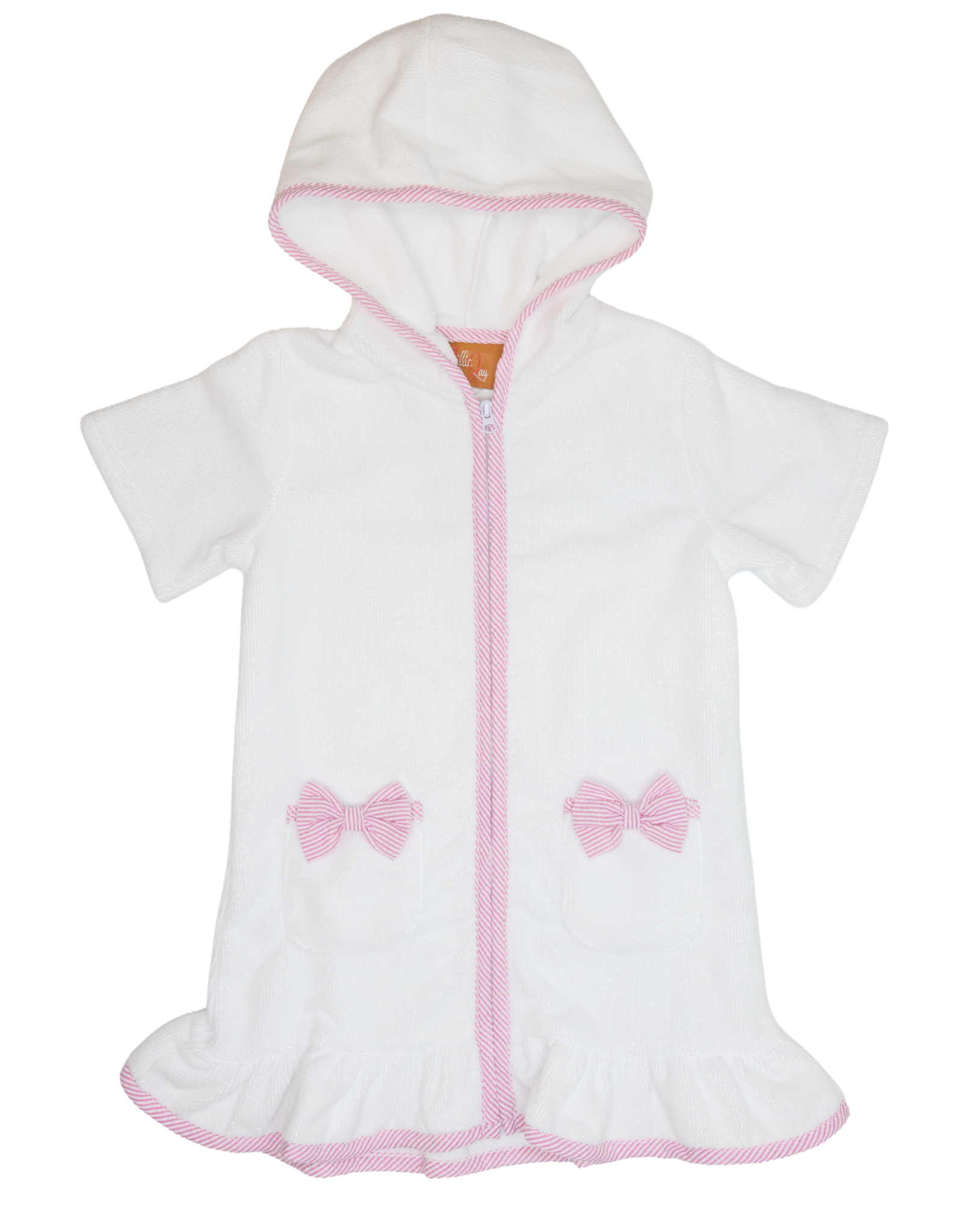 Millie Jay 609 Terry Swimsuit Coverup Pink Stripe