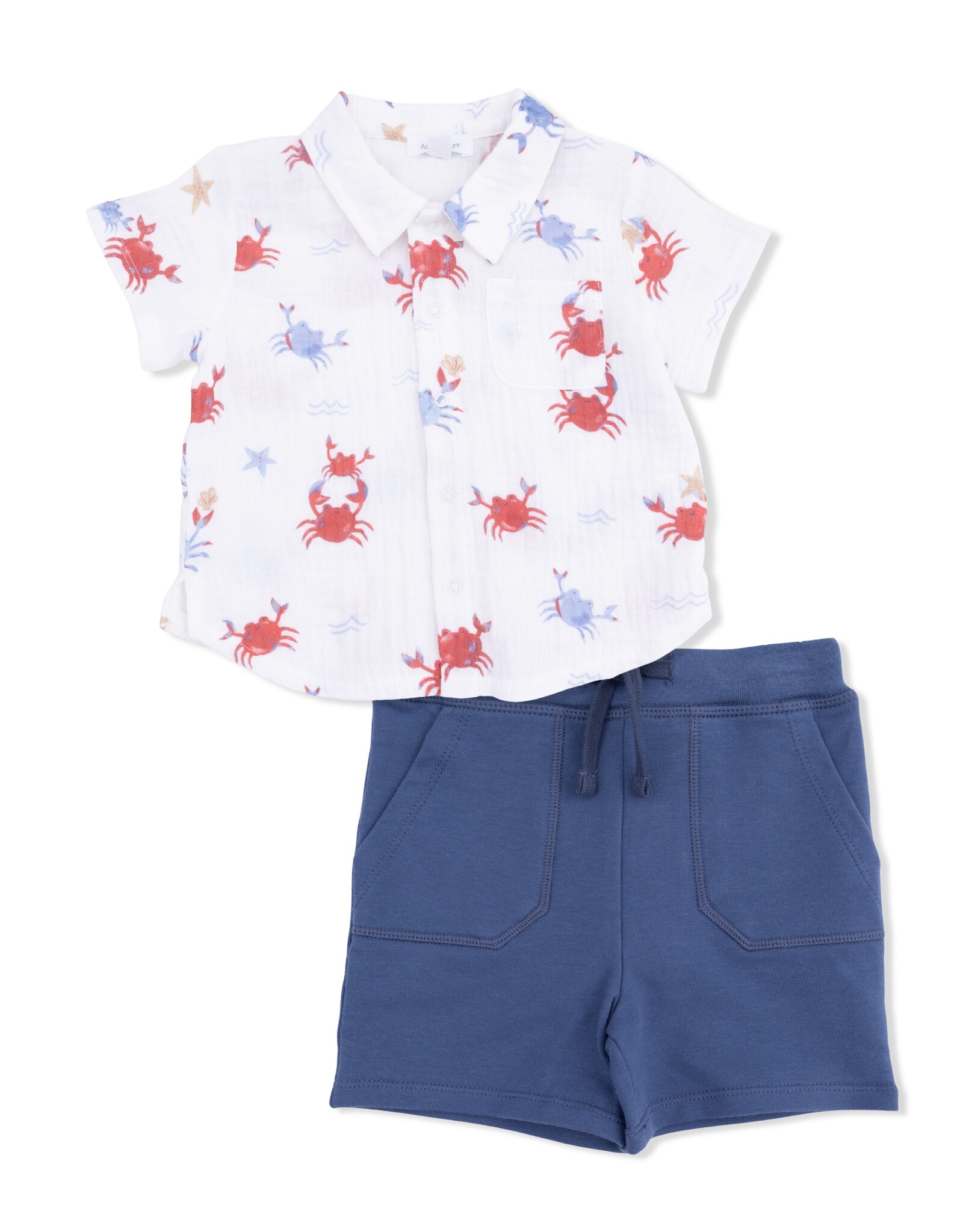 Angel Dear ADS26 Crayon Crabs Polo Shirt/Short