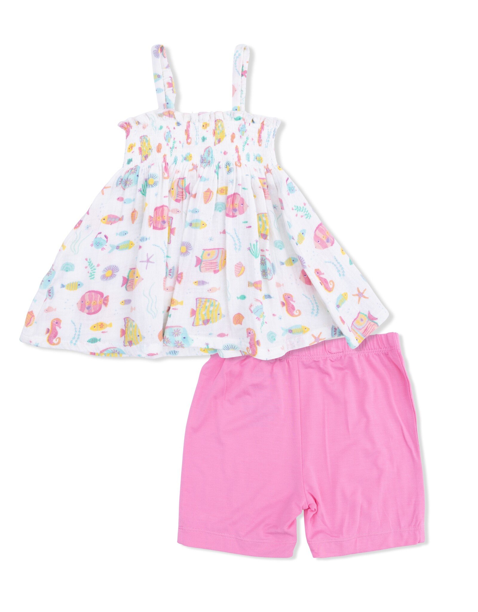 Angel Dear ADS26 Sunny Coral Reef Fish Smocked Top/Short