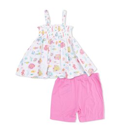 Angel Dear Sunny Coral Reef Fish Smocked Top/Short