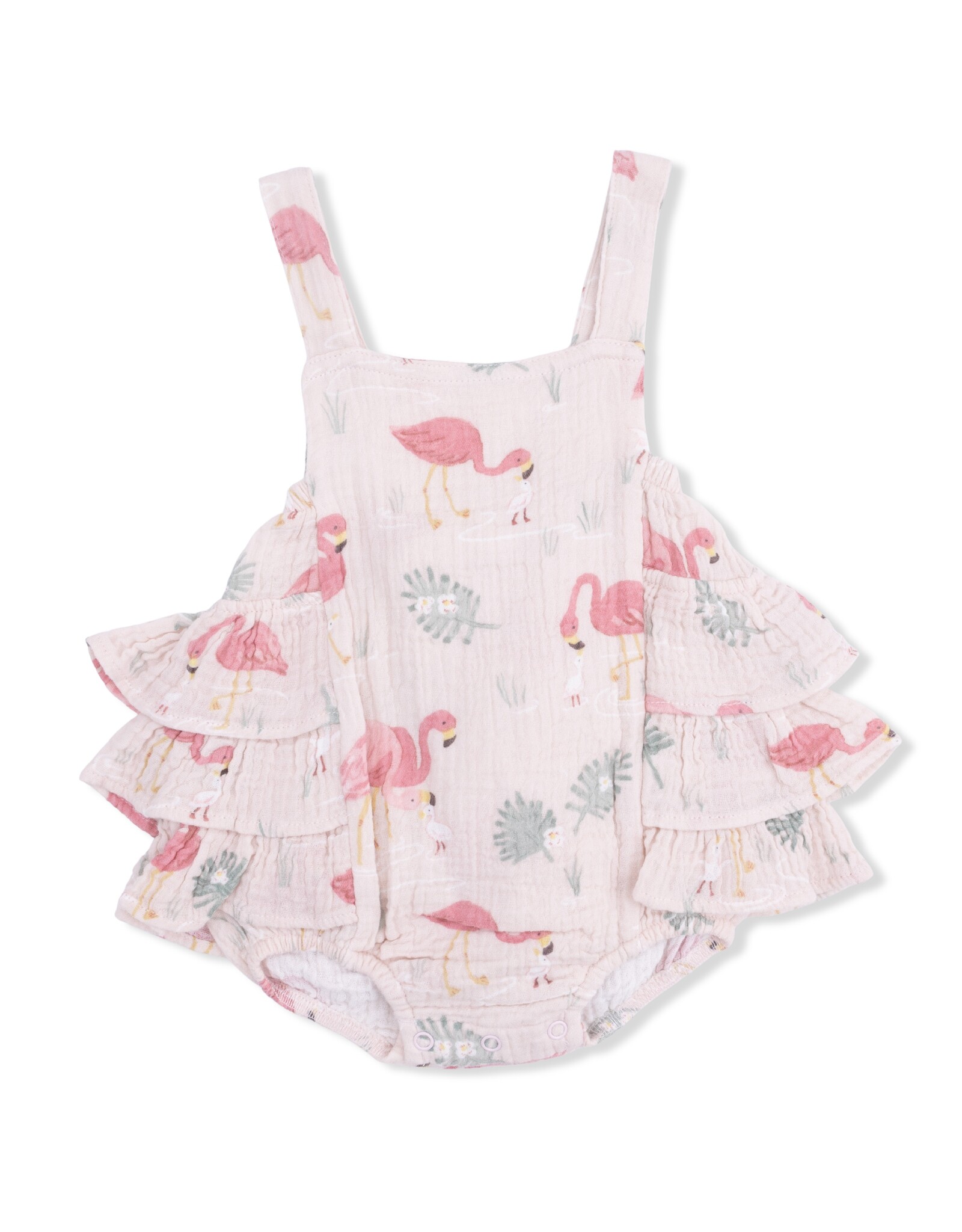 Angel Dear ADS26 Flamingos Ruffle Sunsuit