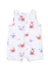 Angel Dear ADS26 Crayon Crabs Shortie Romper
