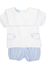 Charming Little One GQ1417 Blue Check Lukas Short Set