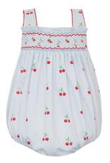 Petit Bebe 406F Cherry Print Knit Strap Bubble
