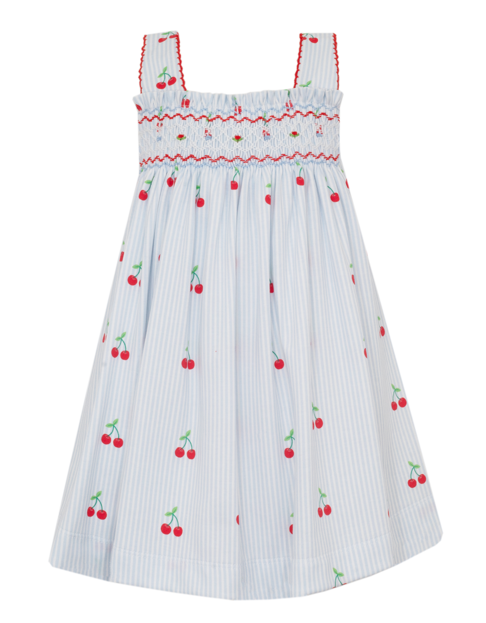 Petit Bebe 406D2 Cherry Print Knit Strap Dress