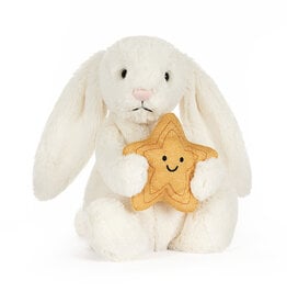 Jellycat Bashful Cream Bunny with Star