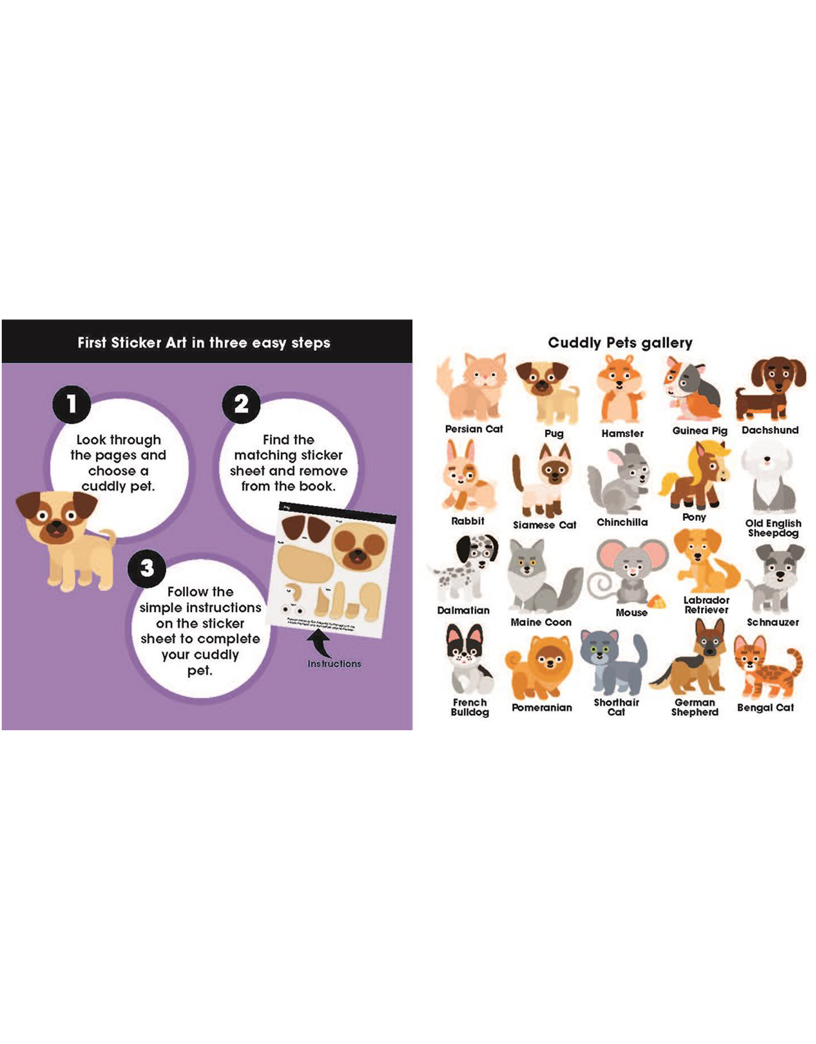 Sourcebooks First Sticker Art: Cuddly Pets