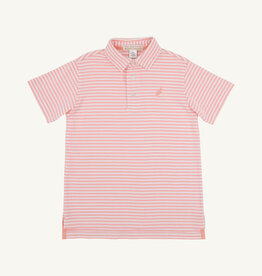 TBBC Prim Proper Polo Sanibel Salmon Stripe Size 6