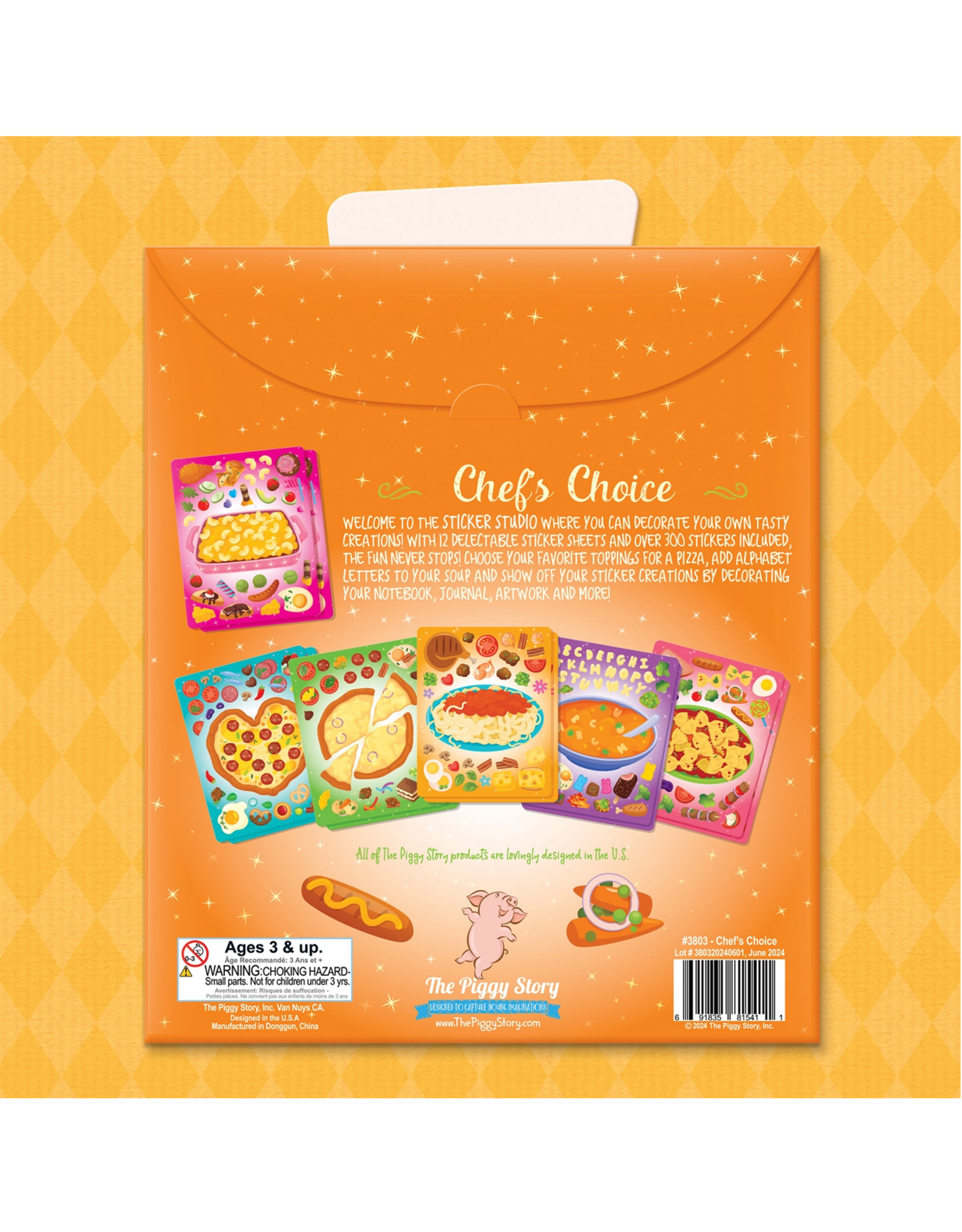 The Piggy Story Sticker Studio Decorate Your Own Chef's Choice Pizza
