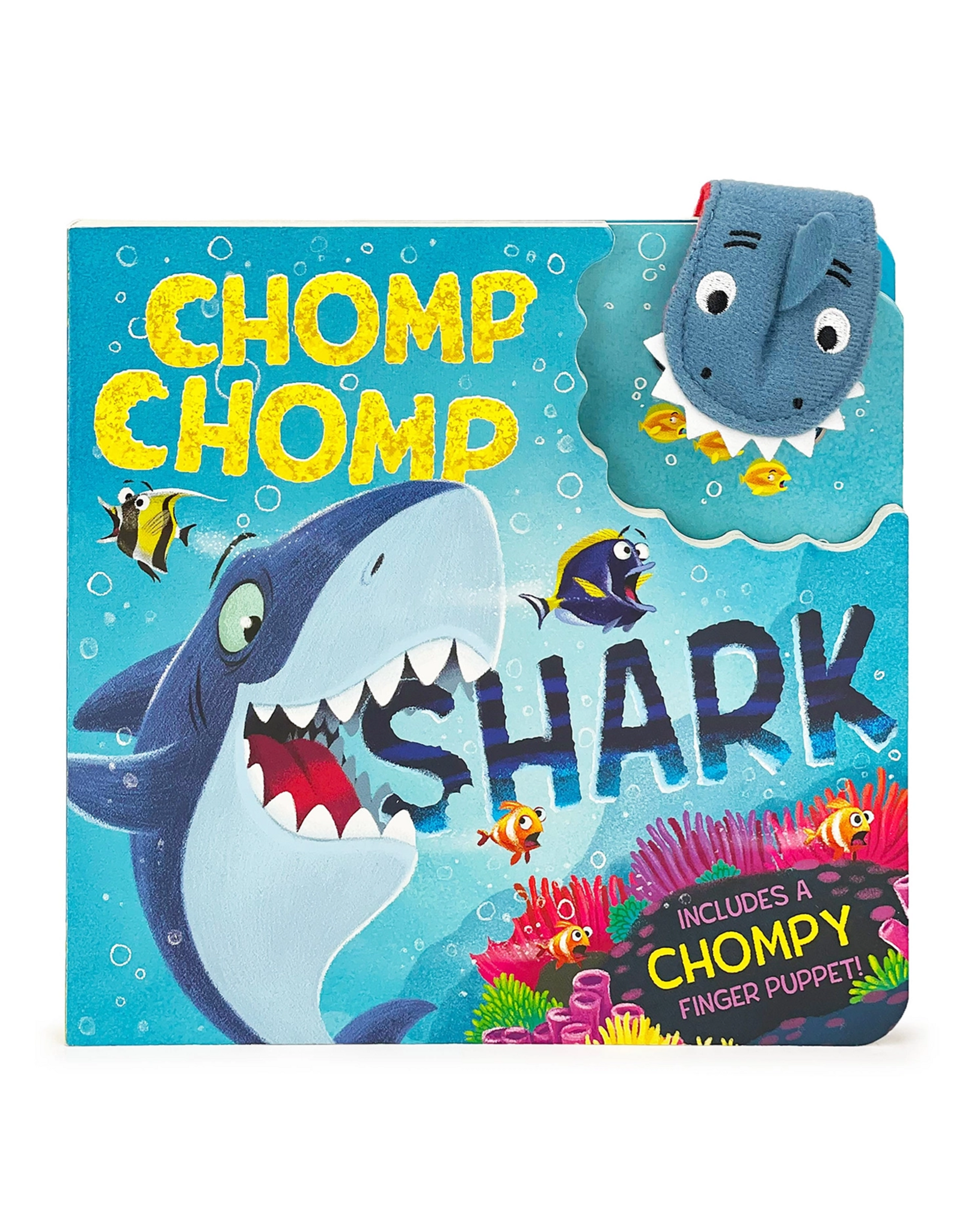 Cottage Door Press Chomp Chomp Shark Board Book with Finger Puppet