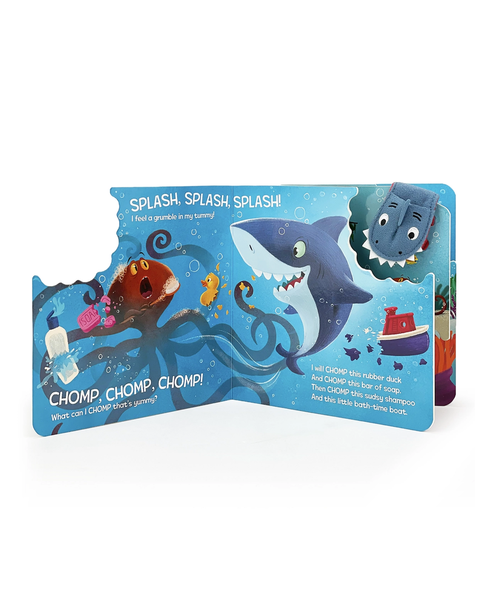 Cottage Door Press Chomp Chomp Shark Board Book with Finger Puppet