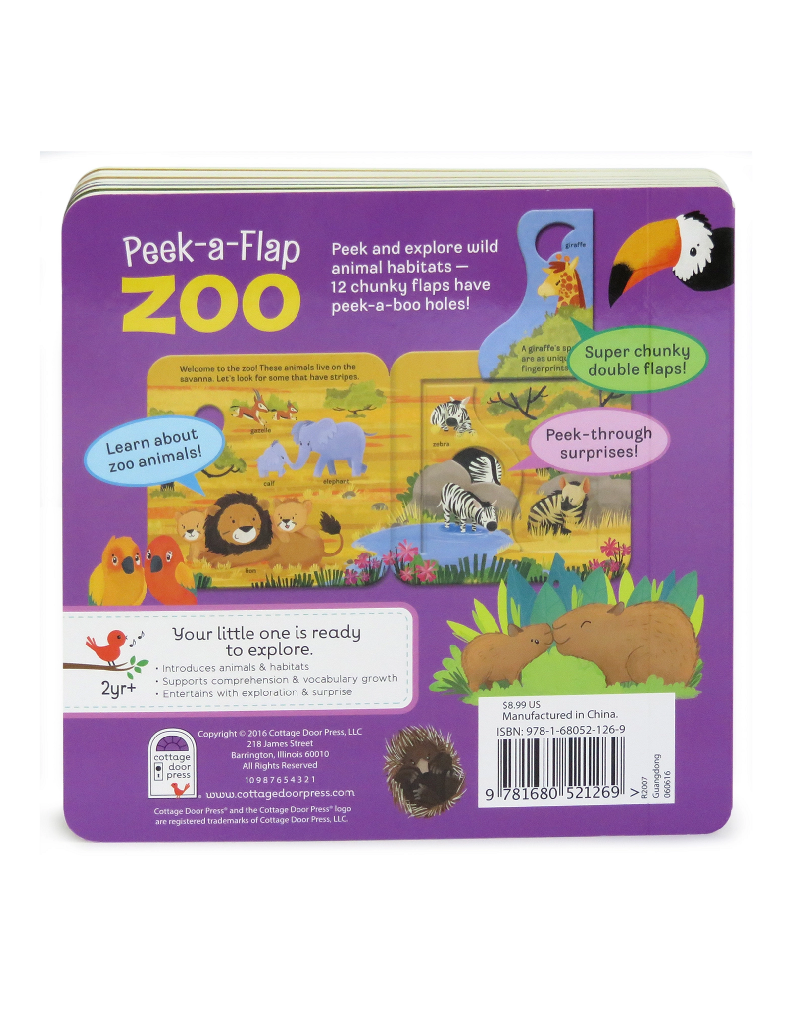 Cottage Door Press ZOO Peek A Flap Board book