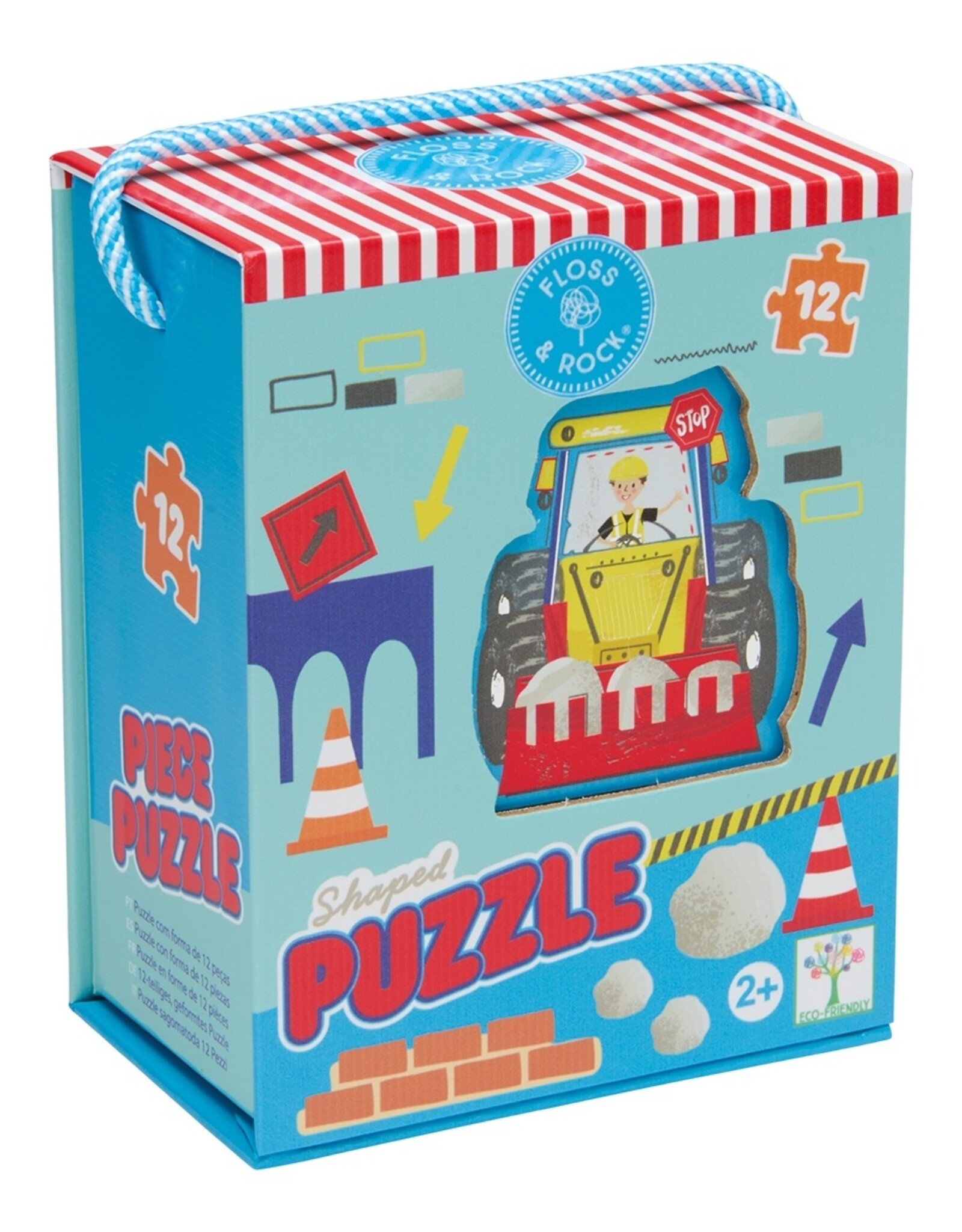 Floss and Rock Construction 12 pc Shaped Puzzle