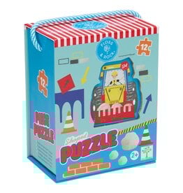 Floss and Rock Construction 12 pc Shaped Puzzle